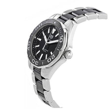 Load image into Gallery viewer, Tag Heuer Aquaracer Quartz Black Dial Two Tone Steel Strap Watch for Men - WAY131A.BA0913