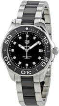 Load image into Gallery viewer, Tag Heuer Aquaracer Quartz Black Dial Two Tone Steel Strap Watch for Women - WAY131C.BA0913