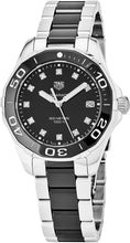 Load image into Gallery viewer, Tag Heuer Aquaracer Quartz Black Dial Two Tone Steel Strap Watch for Women - WAY131C.BA0913