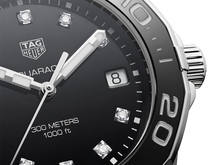 Load image into Gallery viewer, Tag Heuer Aquaracer Quartz Black Dial Two Tone Steel Strap Watch for Women - WAY131C.BA0913