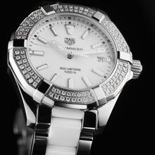 Load image into Gallery viewer, Tag Heuer Aquaracer Diamonds White Dial Two Tone Steel Strap Watch for Women - WAY131F.BA0914