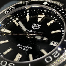 Load image into Gallery viewer, Tag Heuer Aquaracer Quartz Diamonds Black Dial Two Tone Steel Strap Watch for Women - WAY131G.BA0913