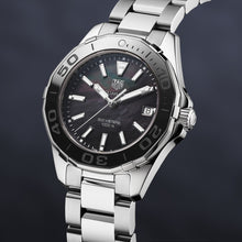 Load image into Gallery viewer, Tag Heuer Aquaracer Quartz Black Dial Silver Steel Strap Watch for Women - WAY131K.BA0748