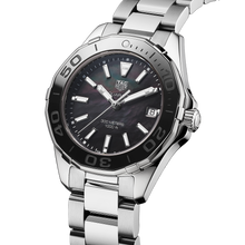 Load image into Gallery viewer, Tag Heuer Aquaracer Quartz Black Dial Silver Steel Strap Watch for Women - WAY131K.BA0748