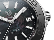 Load image into Gallery viewer, Tag Heuer Aquaracer Quartz Black Dial Silver Steel Strap Watch for Women - WAY131K.BA0748