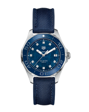 Load image into Gallery viewer, Tag Heuer Aquaracer Quartz Mother of Pearl Blue Dial Blue NATO Strap Watch for Women - WAY131L.FT6091