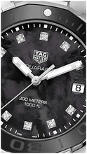 Load image into Gallery viewer, Tag Heuer Aquaracer Quartz Black Dial Silver Steel Strap Watch for Women - WAY131M.BA0748
