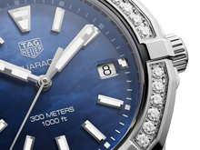 Load image into Gallery viewer, Tag Heuer Aquaracer Quartz Diamonds Blue Dial Blue Nylon Strap Watch for Women - WAY131N.FT6091