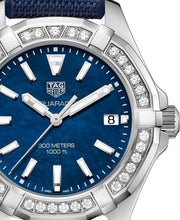 Load image into Gallery viewer, Tag Heuer Aquaracer Quartz Diamonds Blue Dial Blue Nylon Strap Watch for Women - WAY131N.FT6091