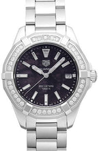 Load image into Gallery viewer, Tag Heuer Aquaracer Quartz Diamonds Black Dial Silver Steel Strap Watch for Women - WAY131P.BA0748