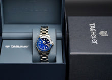 Load image into Gallery viewer, Tag Heuer Aquaracer Blue Dial Silver Steel Strap Watch for Women - WAY131S.BA0748