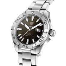 Load image into Gallery viewer, Tag Heuer Aquaracer Calibre 5 Automatic Sunray Brown Dial Silver Steel Strap Watch for Men - WAY2018.BA0927