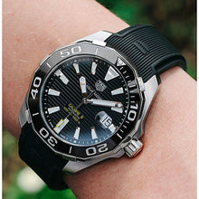 Load image into Gallery viewer, Tag Heuer Aquaracer Calibre 5 Automatic Black Dial Black Rubber Strap Watch for Men - WAY201A.FT6142
