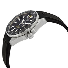 Load image into Gallery viewer, Tag Heuer Aquaracer Calibre 5 Automatic Black Dial Black Rubber Strap Watch for Men - WAY201A.FT6142