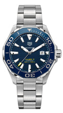 Load image into Gallery viewer, Tag Heuer Aquaracer Calibre 5 Blue Dial Silver Steel Strap Watch for Men - WAY201B.BA0927