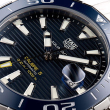 Load image into Gallery viewer, Tag Heuer Aquaracer Calibre 5 Blue Dial Silver Steel Strap Watch for Men - WAY201B.BA0927