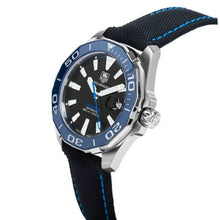 Load image into Gallery viewer, Tag Heuer Aquaracer Calibre 5 Automatic Black Dial Black Nylon Strap Watch for Men - WAY201C.FC6395