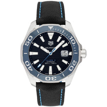 Load image into Gallery viewer, Tag Heuer Aquaracer Calibre 5 Automatic Black Dial Black Nylon Strap Watch for Men - WAY201C.FC6395
