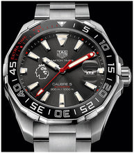 Load image into Gallery viewer, Tag Heuer Aquaracer Calibre 5 Premiere League Edition Black Dial Silver Stainless Steel Watch for Men - WAY201D.BA0927