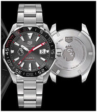 Load image into Gallery viewer, Tag Heuer Aquaracer Calibre 5 Premiere League Edition Black Dial Silver Stainless Steel Watch for Men - WAY201D.BA0927
