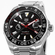 Load image into Gallery viewer, Tag Heuer Aquaracer Calibre 5 Premiere League Edition Black Dial Silver Stainless Steel Watch for Men - WAY201D.BA0927