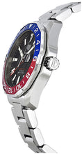 Load image into Gallery viewer, Tag Heuer Aquaracer GMT Caliber 7 Pepsi Black Dial Silver Steel Strap Watch for Men - WAY201F.BA0927
