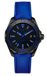 Tag Heuer Aquaracer Calibre 5 Automatic Titanium Blue Dial Blue Nylon Strap Watch for Gents - WAY208B.FC6382