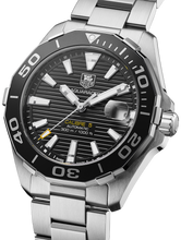 Load image into Gallery viewer, Tag Heuer Aquaracer Automatic Black Dial Silver Steel Strap Watch for Men - WAY211A.BA0928