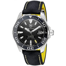Load image into Gallery viewer, Tag Heuer Aquaracer Jeremy Lin Special Edition Grey Dial Black Nylon Strap Watch for Men - WAY211F.FC6362