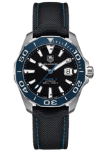 Load image into Gallery viewer, Tag Heuer Aquaracer Calibre 5 Automatic Black Dial Black Nylon Strap Watch for Men - WAY211B.FC6363