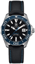 Load image into Gallery viewer, Tag Heuer Aquaracer Calibre 5 Automatic Black Dial Black Nylon Strap Watch for Men - WAY211B.FC6363