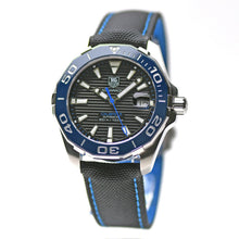 Load image into Gallery viewer, Tag Heuer Aquaracer Calibre 5 Automatic Black Dial Black Nylon Strap Watch for Men - WAY211B.FC6363