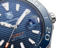 Load image into Gallery viewer, Tag Heuer Aquaracer Calibre 5 Blue Dial Silver Steel Strap Watch for Men - WAY211C.BA0928
