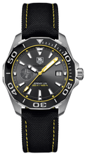 Load image into Gallery viewer, Tag Heuer Aquaracer Jeremy Lin Special Edition Grey Dial Black Nylon Strap Watch for Men - WAY211F.FC6362