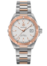 Load image into Gallery viewer, Tag Heuer Aquaracer Quartz White Dial Silver Strap Watch for Men - WAY1150.BD0911