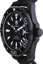Load image into Gallery viewer, Tag Heuer Aquaracer Calibre 5 Automatic Black Dial Black Nylon Strap Watch for Men - WAY218A.FC6362