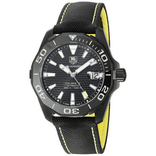 Load image into Gallery viewer, Tag Heuer Aquaracer Calibre 5 Automatic Black Dial Black Nylon Strap Watch for Men - WAY218A.FC6362