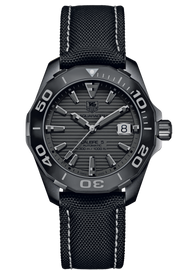 Tag Heuer Aquaracer 300 Swiss Limited Edition Black Dial Black Nylon Strap Watch for Men - WAY218B.FC6364