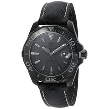 Load image into Gallery viewer, Tag Heuer Aquaracer 300 Swiss Limited Edition Black Dial Black Nylon Strap Watch for Men - WAY218B.FC6364