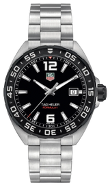 Tag Heuer Formula 1 Quartz Black Dial Silver Steel Strap Watch for Men - WAZ1110.BA0875