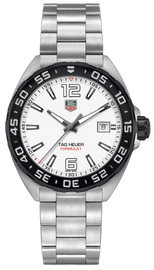Tag Heuer Formula 1 White Dial Silver Steel Strap Watch for Men - WAZ1111.BA0875