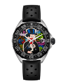 Tag Heuer Formula 1 Alec Monopoly Special Edition Black Rubber Strap Watch for Men - WAZ1117.FT8023