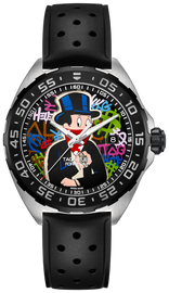 Tag Heuer Formula 1 Alec Monopoly Special Edition Black Rubber Strap Watch for Men - WAZ1117.FT8023
