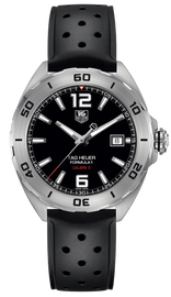 Tag Heuer Formula 1 Automatic Black Dial Black Rubber Strap Watch for Men - WAZ2113.FT8023