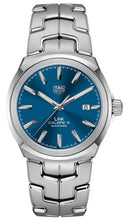 Load image into Gallery viewer, Tag Heuer Link Automatic Blue Dial Silver Steel Strap Watch for Men - WBC2112.BA0603