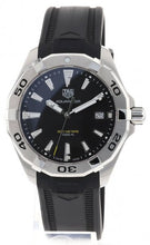 Load image into Gallery viewer, Tag Heuer Aquaracer Quartz Black Dial Black Rubber Strap Watch for Men -  WBD1110.FT8021