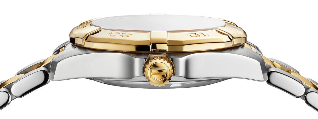 Tag Heuer Aquaracer Mother of Pearl Dial Two Tone Steel Strap Watch for Women - WBD1320.BB0320