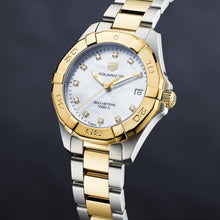 Load image into Gallery viewer, Tag Heuer Aquaracer White Mother of Pearl Dial Two Tone Steel Strap Watch for Women - WBD1322.BB0320