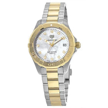Load image into Gallery viewer, Tag Heuer Aquaracer White Mother of Pearl Dial Two Tone Steel Strap Watch for Women - WBD1322.BB0320