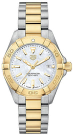Tag Heuer Aquaracer Mother of Pearl Dial Two Tone Steel Strap Watch for Men - WBD1420.BB0321